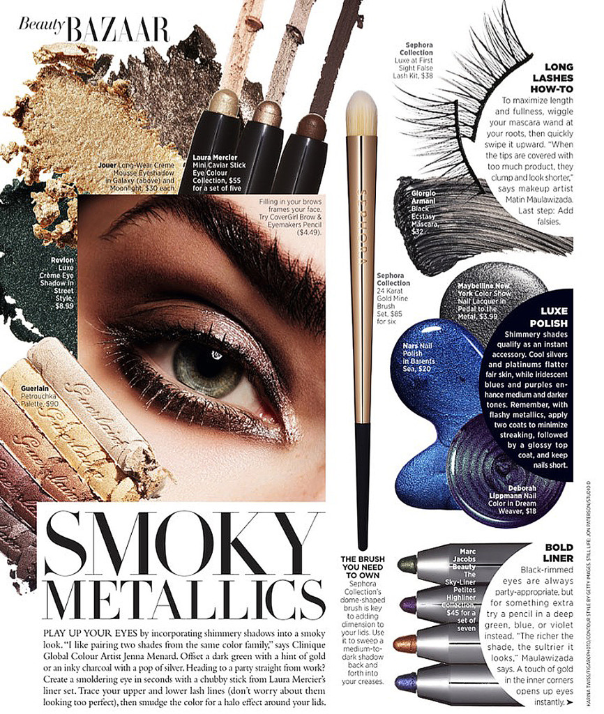 Dicas da Bazaar americana com produtos da Sephora, Maybelline, Revlon e Marc Jacobs