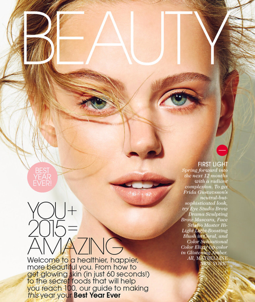 Look para brilhar em 2015 produzido pela Elle americana nos tons de dourado e alaranjado